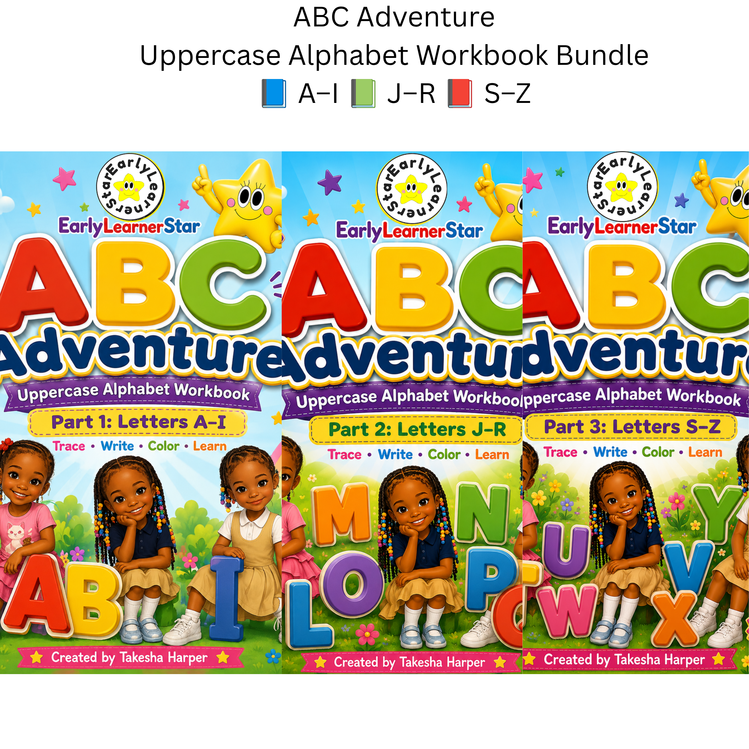 ABC Adventure Uppercase Alphabet Workbook Bundle