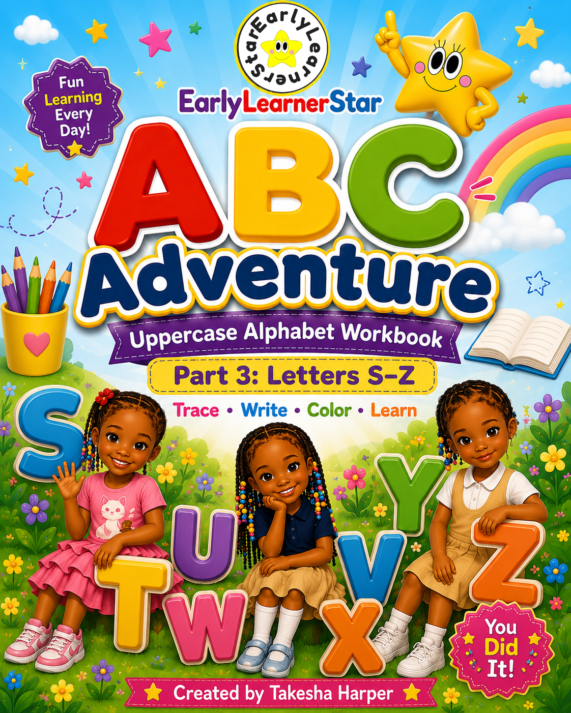 S–Z Uppercase Alphabet Workbook cover